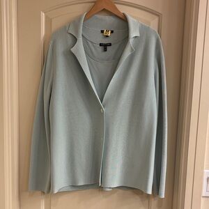 Eileen Fisher Sweater and Shell Set Light Blue